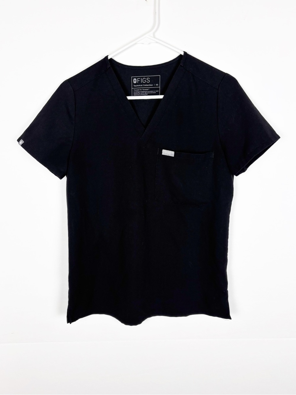 Figs Catarina Scrub Top Black Size XS.